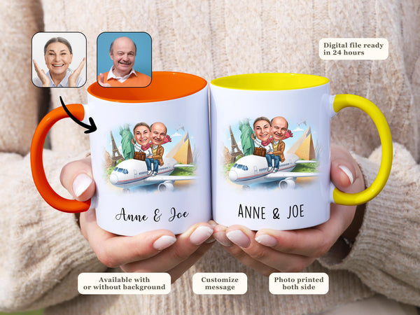 Couple Retirement Mug Couple Retirement Caricature Retirement Gift