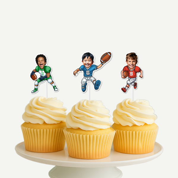 Football Cupcake Toppers