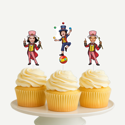 Circus Ringmaster Circus Cupcake Toppers