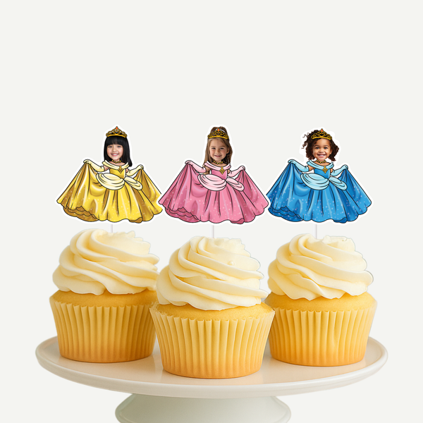 Princess Face Cupcake Toppers