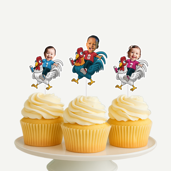 Rooster Cupcake Toppers