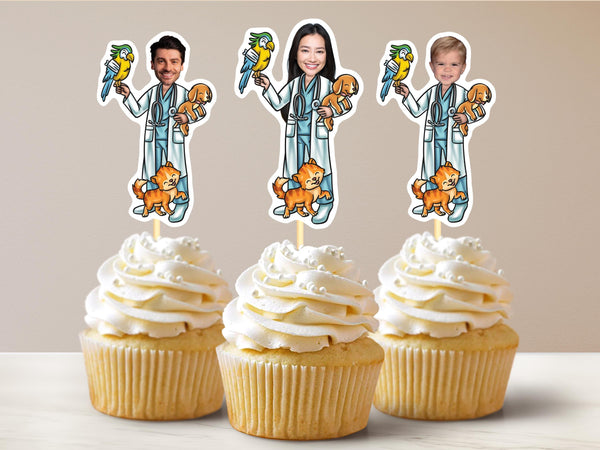 Veterinarian Personalized Cupcake Toppers