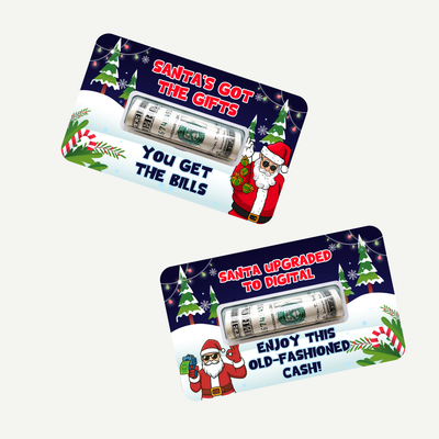 Funny Christmas Money Holder Card | Santa Ran Out of Presents So Here's the Cash