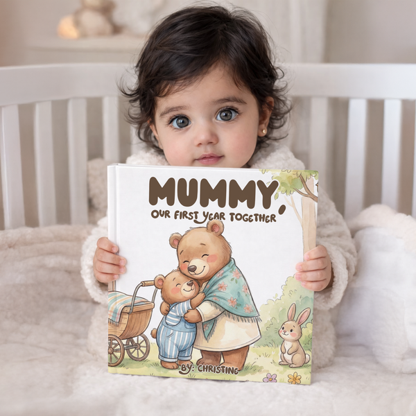 First Year with Mom Personalized Book: First Mother's Day Book with Kids Name