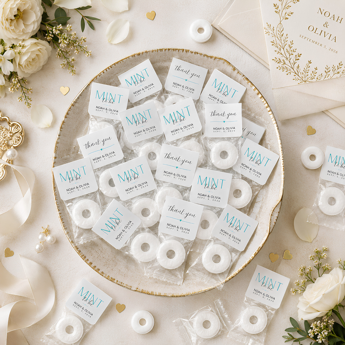 Mint to Be Personalized Wedding Favors