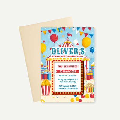 Circus Carnival Invitation