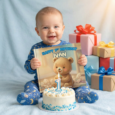 Personalized Kids Storybook for First Bday: Happy 1st Birthday Book