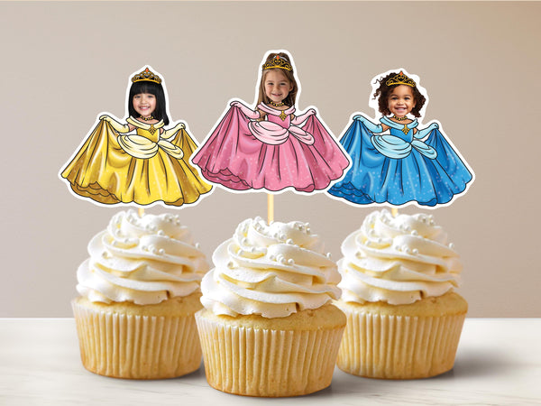 Princess Face Cupcake Toppers