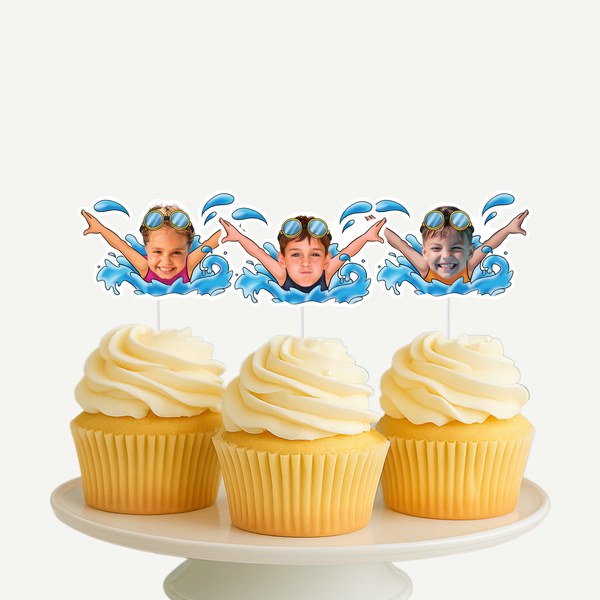 Swimmer Cupcake Toppers