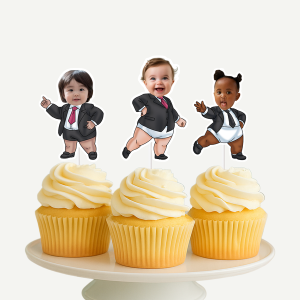 Baby Boss Girl Cupcake Topper