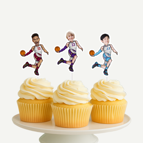 Basketball Cupcake Toppers