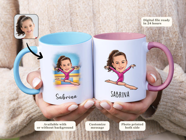 Custom Gymnast Must Custom Caricature Mug Gymnastics Gift