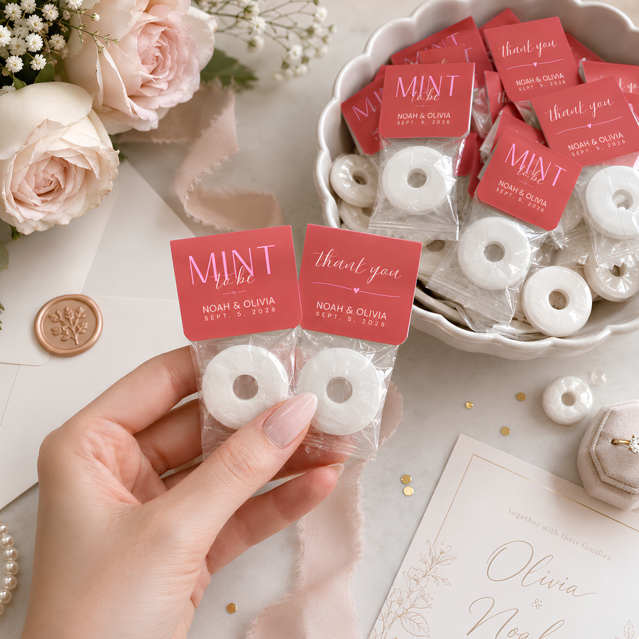 Mint to Be Personalized Wedding Favors