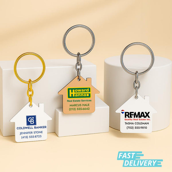 Custom Logo Keychains Full Color Logo Tags Printed Gift Accessory