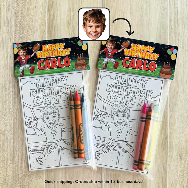Personalized Football Theme Birthday Coloring Pages Sports Theme