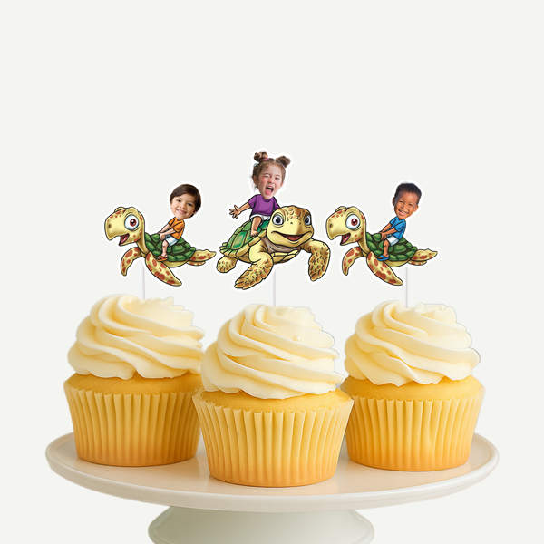 Sea Turtle Cupcake Toppers