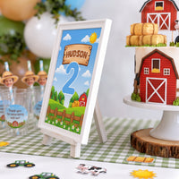 Farm Theme Personalized Centerpiece Sign