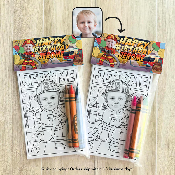 Custom Firefighter Coloring Pages Personalized Birthday Coloring Sheets