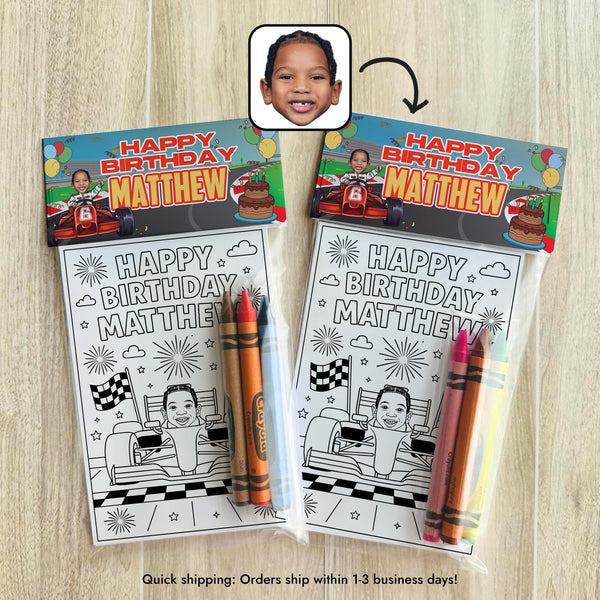 Personalized Race Car Theme Birthday Coloring Pages Racing