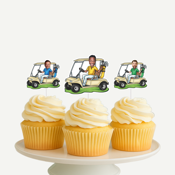 Golf Cart Cupcake Toppers