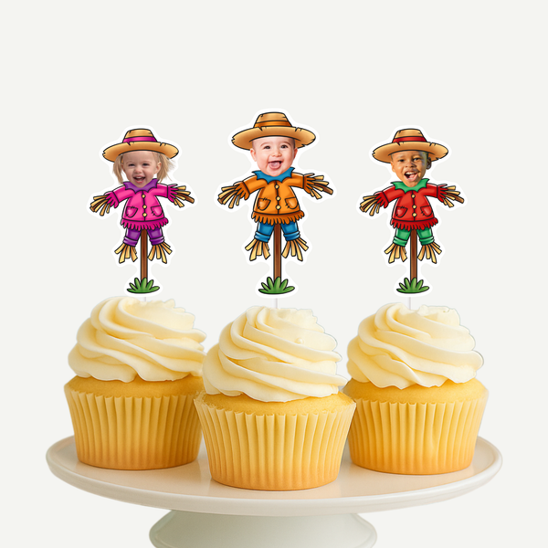Scarecrow Cupcake Toppers