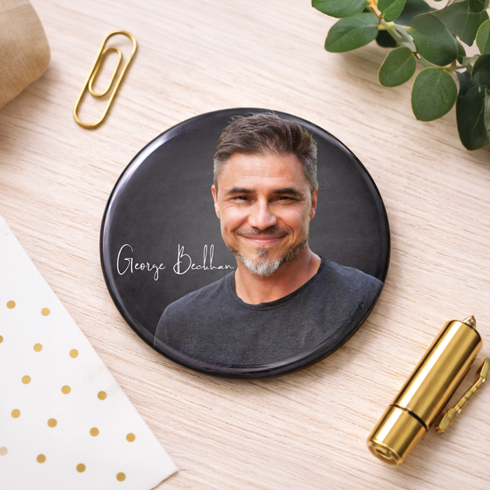 Custom Face Button Pins – Personalized Photo Portrait Badges
