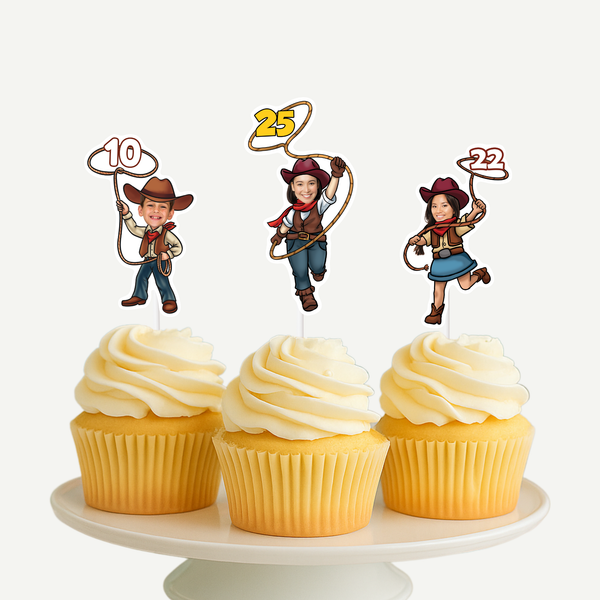 Cowboy Cupcake Toppers