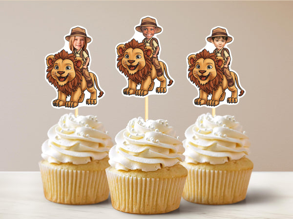 Lion Safari Cupcake Toppers
