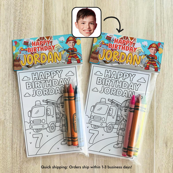Personalized Fireman Birthday Coloring Pages Custom Kids Party