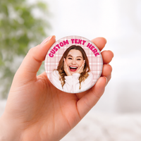 Custom Face Button Pins – Personalized Photo Portrait Badges