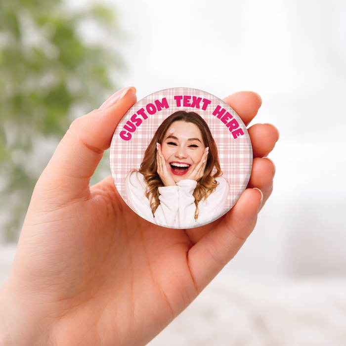 Custom Face Button Pins – Personalized Photo Portrait Badges