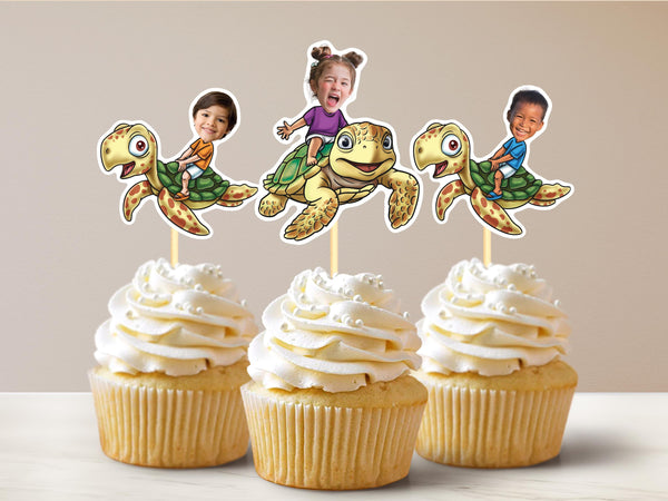 Sea Turtle Cupcake Toppers