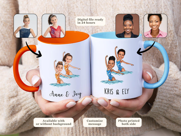 Custom Mug for Swimmer Synchronized Swimming Mug Custom