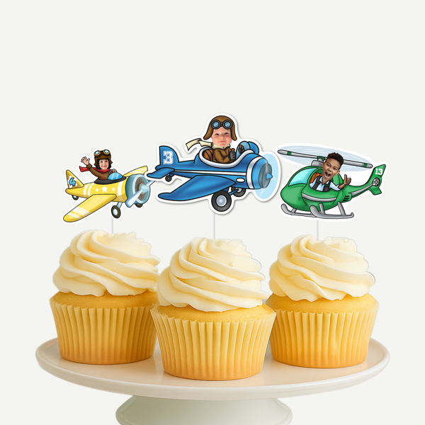 Aeroplane Cupcake Toppers