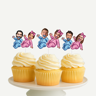 Gender Reveal Cupcake Toppers