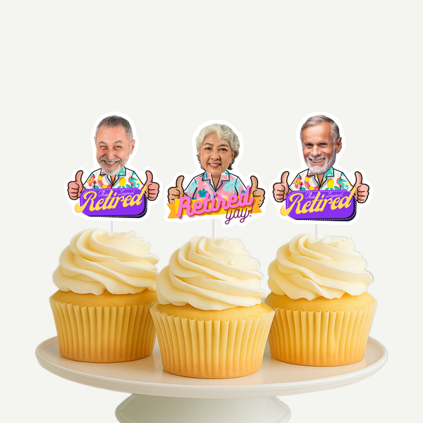 Retired Personalized Face Cupcake Toppers