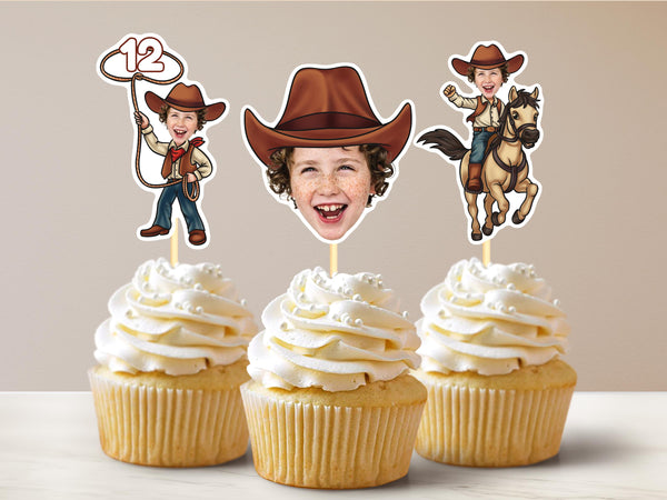 Cowboy Cupcake Toppers