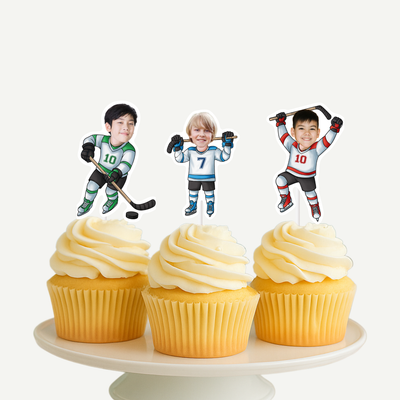 Ice Hockey Cupcake Topper