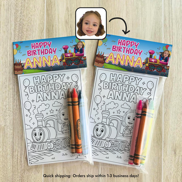 Personalized Train Theme Birthday Coloring Pages Custom Train