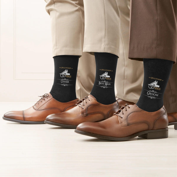 Groom Wedding Socks Custom Husband Socks LOTR Themed