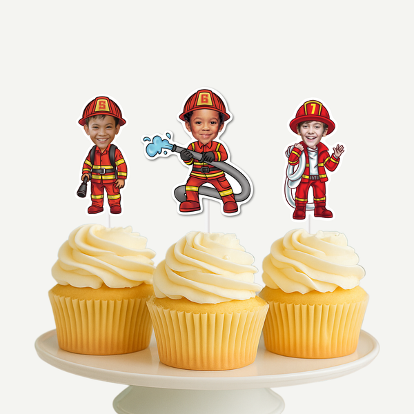 Firefighter Cupcake Toppers