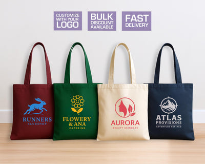Bulk Custom Tote Bags with Your Logo Reusable Gift Accessory