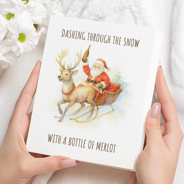 Funny Christmas Card Holiday Greeting Card Personalized Santa