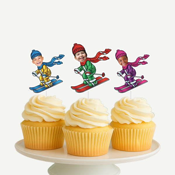 Ski Cupcake Toppers