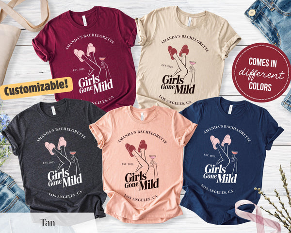 Bridal Shower Matching Outfit Girls Gone Mild Bachelorette Custom T-Shirt
