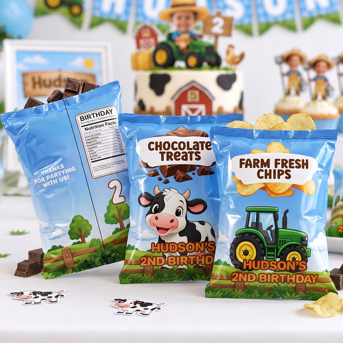 Farm Theme Personalized Chip Bag Labels
