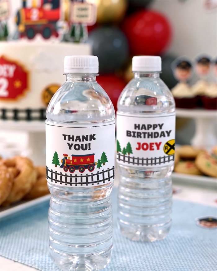 Chugga Chugga Two Two Personalized Water Bottle Labels