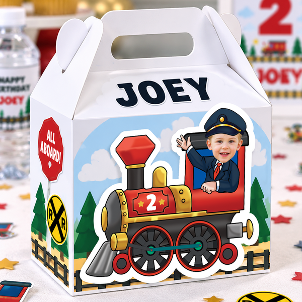 Chugga Chugga Two Two Personalized Gable Favor Box