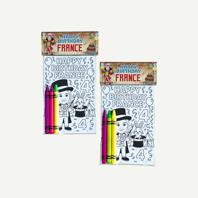 Personalized Carnival Circus Theme Birthday Coloring Pages Kids