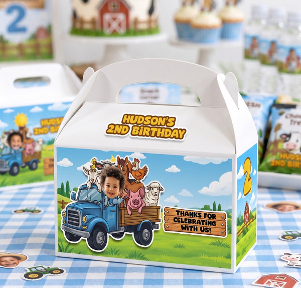 Farm Theme Personalized Gable Favor Box